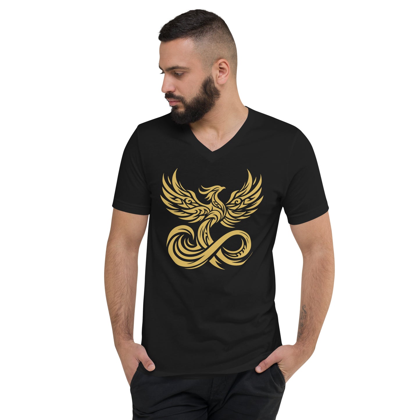 Richen Phoenix Rising V-Neck T-Shirt