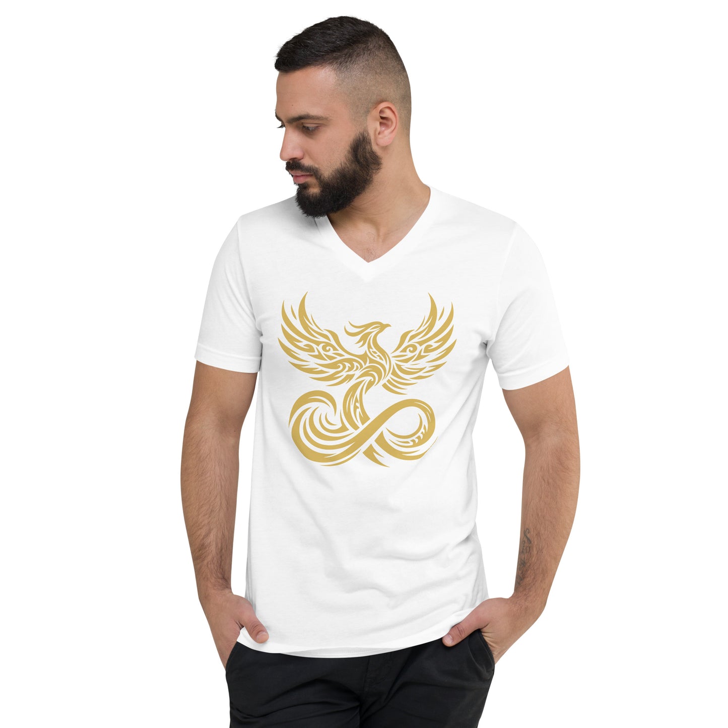 Richen Phoenix Rising V-Neck T-Shirt